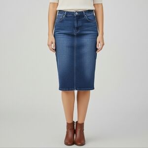 April Jeans Women's Midi Denim/Jean Skirt Size Medium EUC